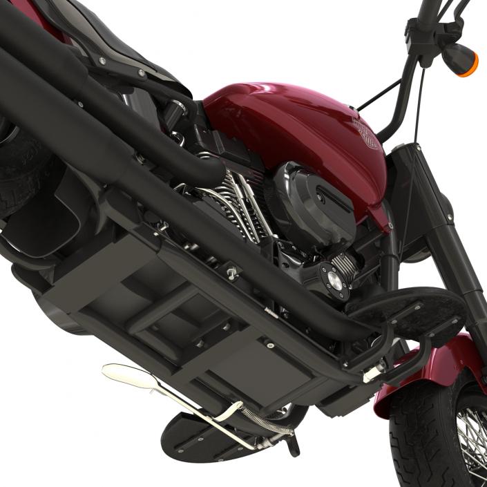 Harley Davidson Softail Slim 2016 Rigged Red 3D model