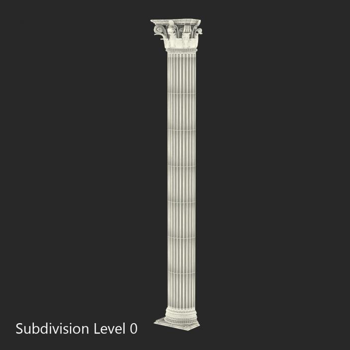 Column Corinthian Greco Roman 3D model