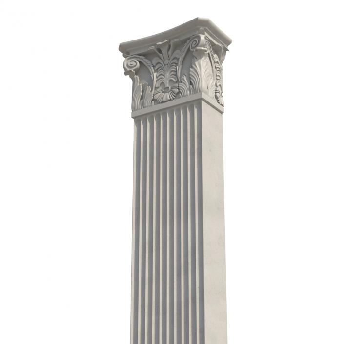 3D Column Corinthian Greco Roman 2