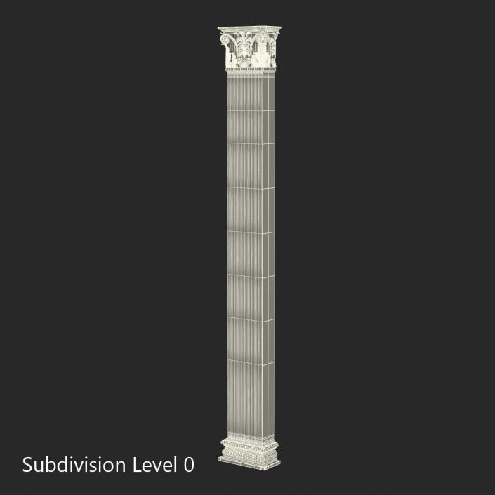 3D Column Corinthian Greco Roman 2