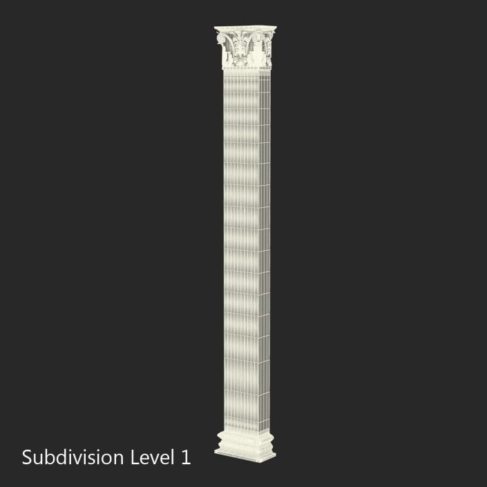 3D Column Corinthian Greco Roman 2