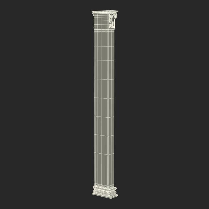 3D Column Corinthian Greco Roman 2