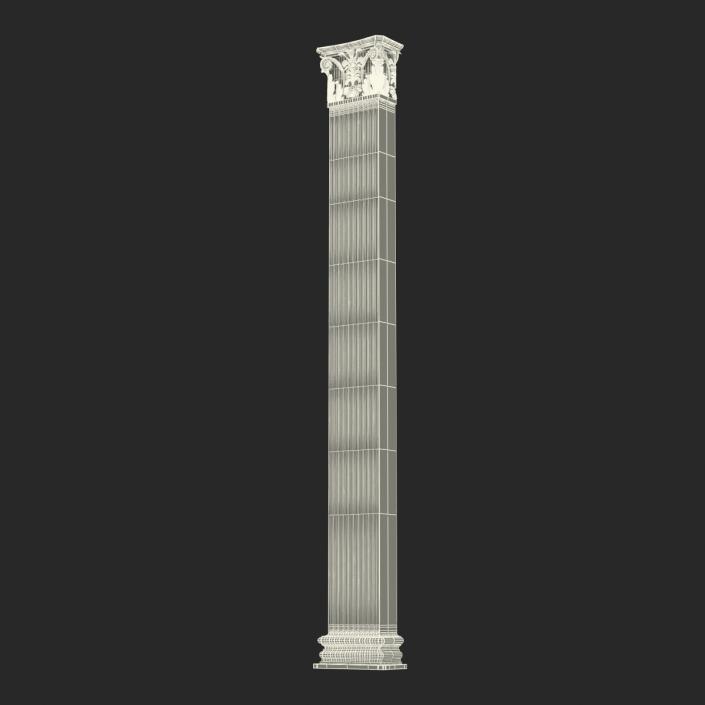 3D Column Corinthian Greco Roman 2