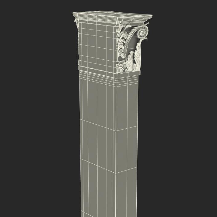 3D Column Corinthian Greco Roman 2