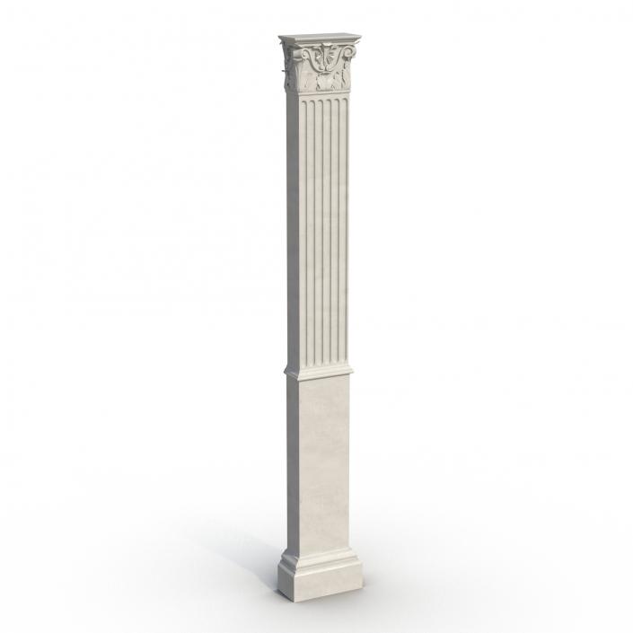 3D Column Corinthian Greco Roman 3