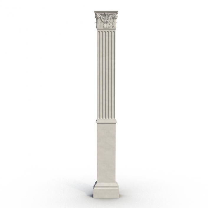 3D Column Corinthian Greco Roman 3