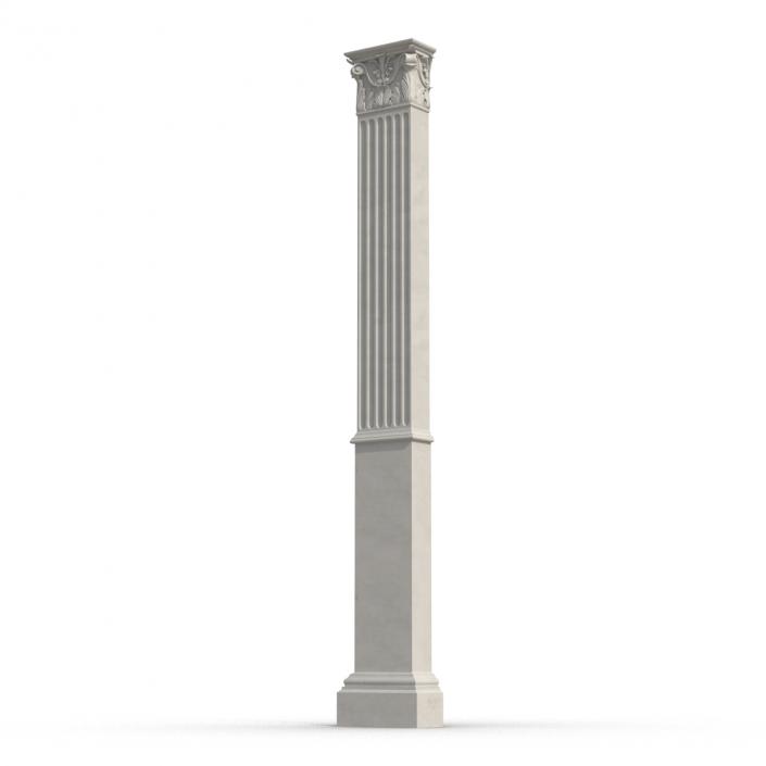 3D Column Corinthian Greco Roman 3