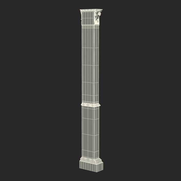 3D Column Corinthian Greco Roman 3