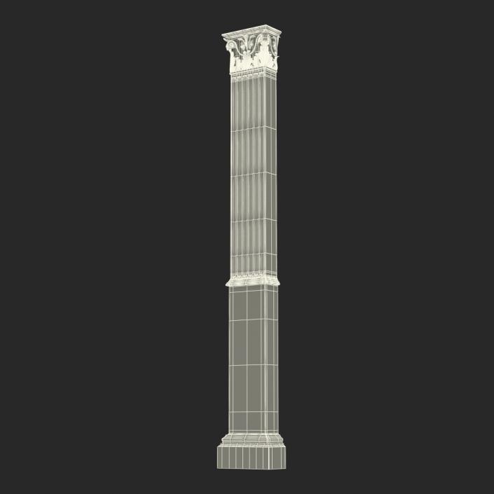 3D Column Corinthian Greco Roman 3