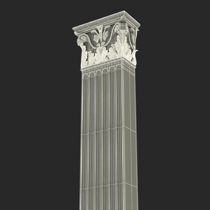 3D Column Corinthian Greco Roman 3