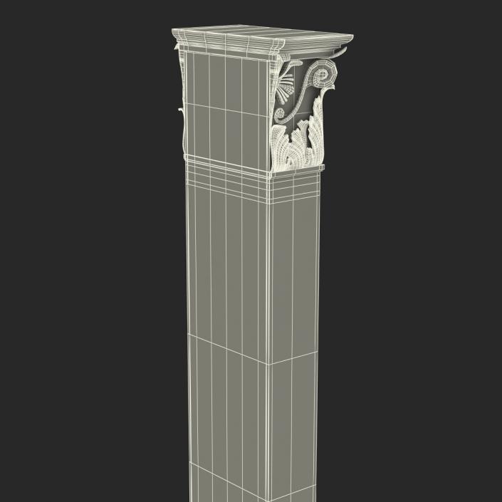 3D Column Corinthian Greco Roman 3