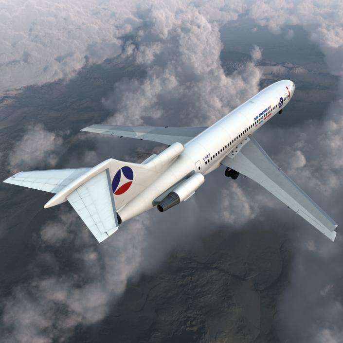 3D model Boeing 727-200 Air France