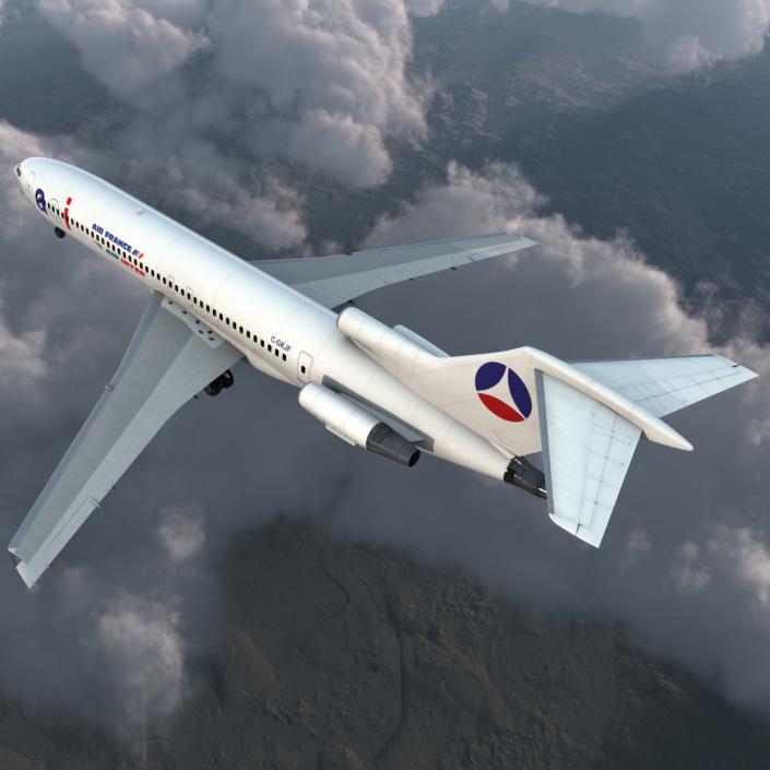 3D model Boeing 727-200 Air France