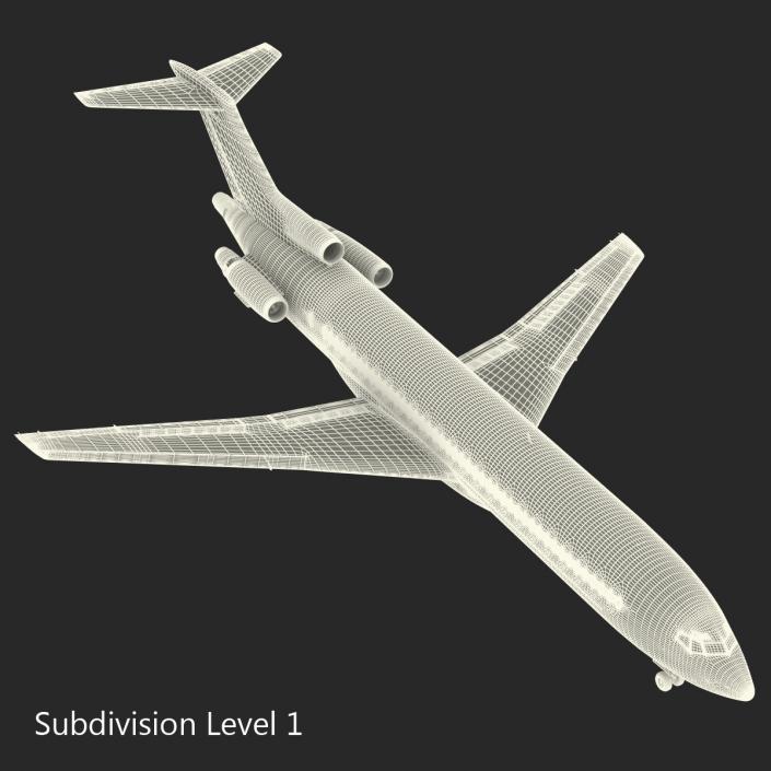 3D model Boeing 727-200 Air France