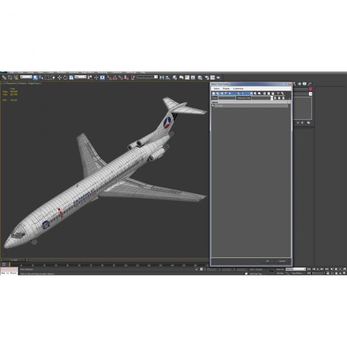 3D model Boeing 727-200 Air France