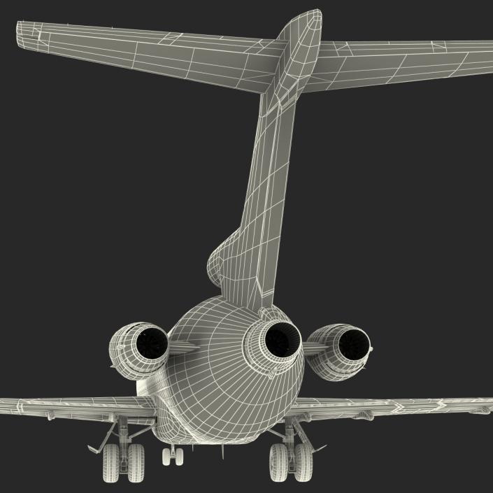 3D model Boeing 727-200 Air France