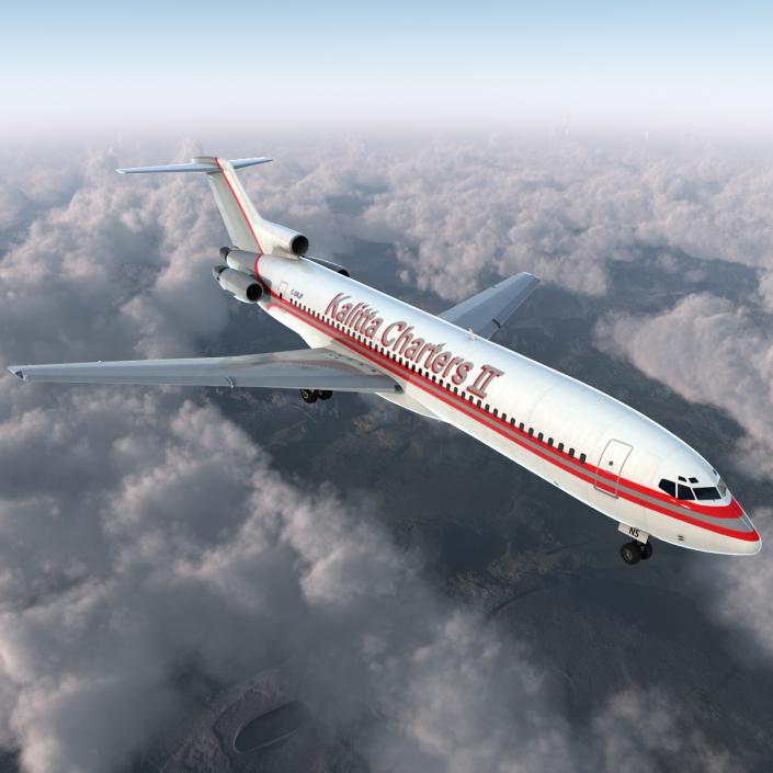 3D Boeing 727-200 Kalitta Air