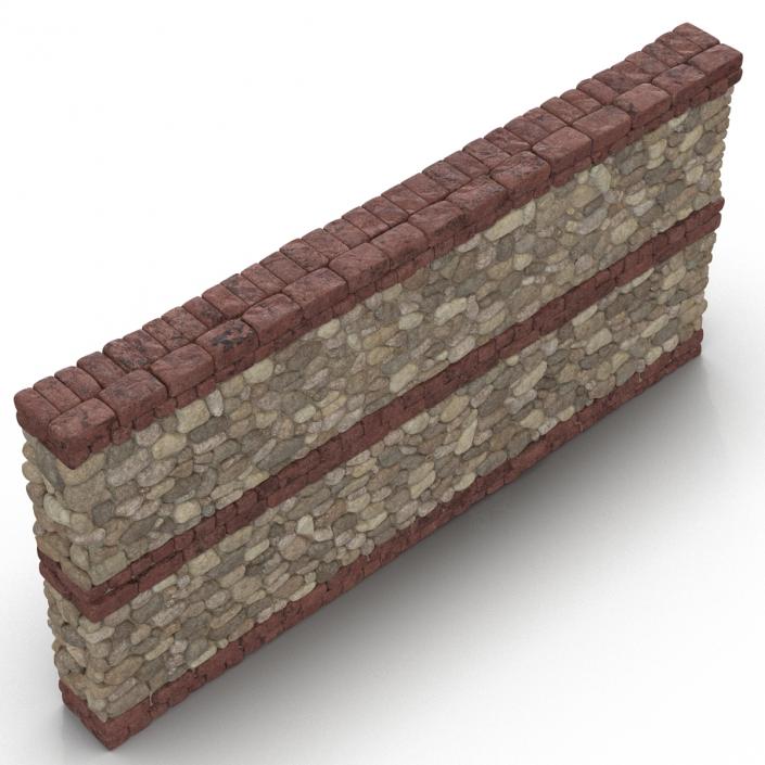 Wall Section Greco Roman 3D model