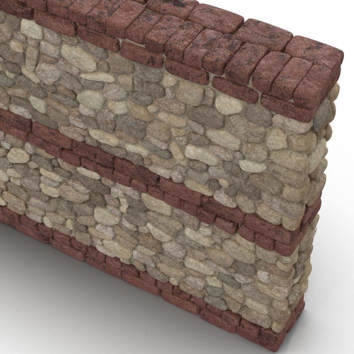 Wall Section Greco Roman 3D model