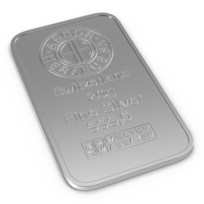 Silver Bar 20g 3D model