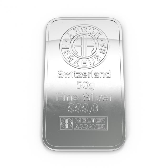 Silver Bar 50g 3D model