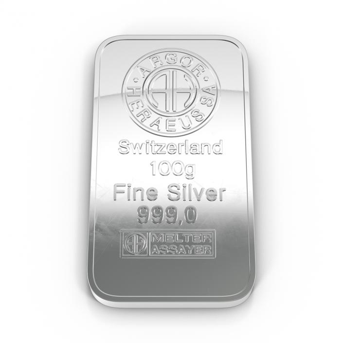 3D model Silver Bar 100g