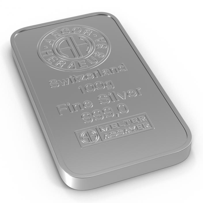 3D model Silver Bar 100g