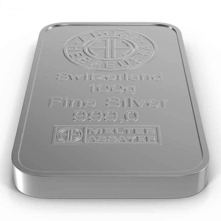 3D model Silver Bar 100g