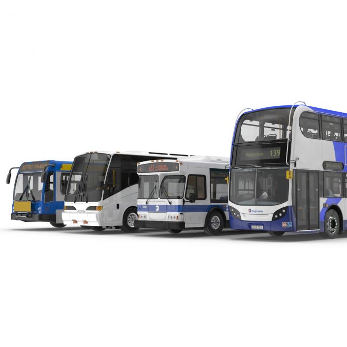 3D Buses Collection 4 model