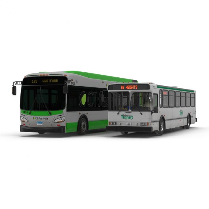 3D Buses Collection 4 model