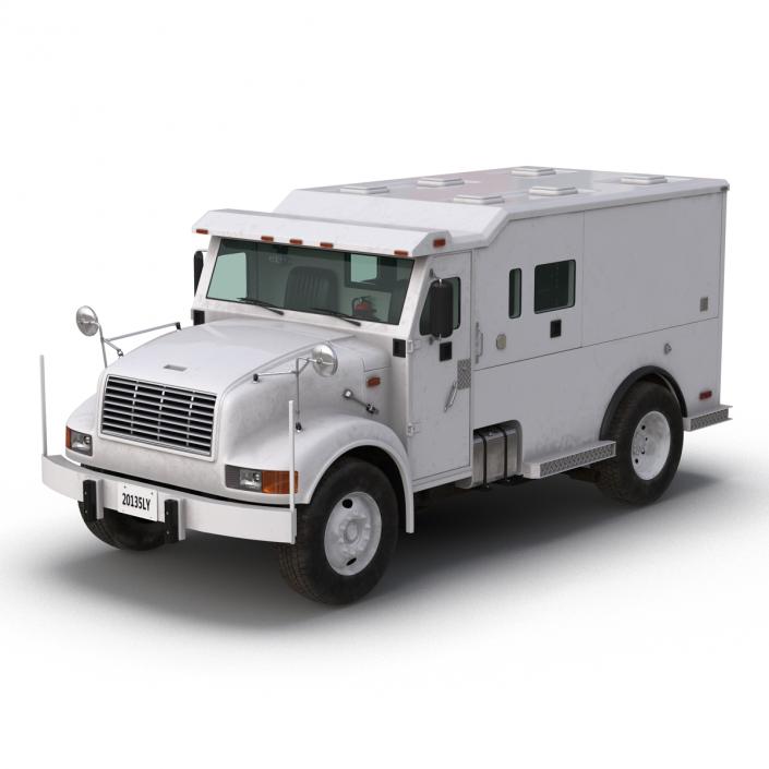 3D Armored Cash Transport Car Rigged model