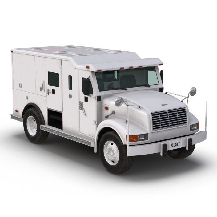 3D Armored Cash Transport Car Rigged model