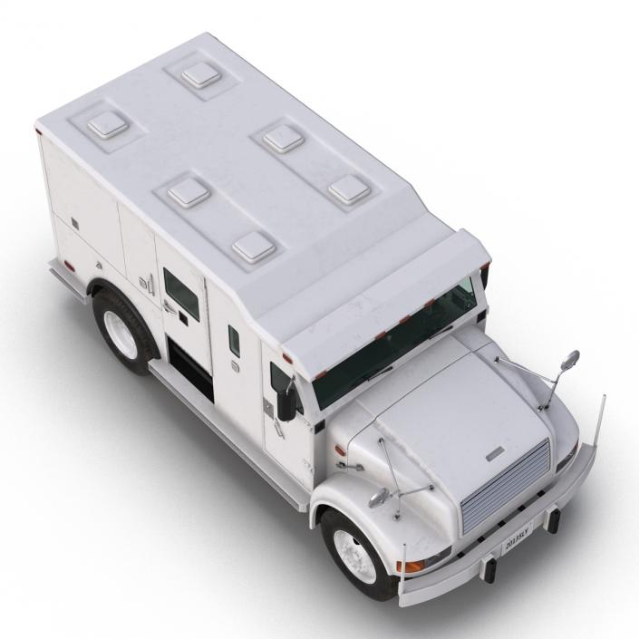 3D Armored Cash Transport Car Rigged model