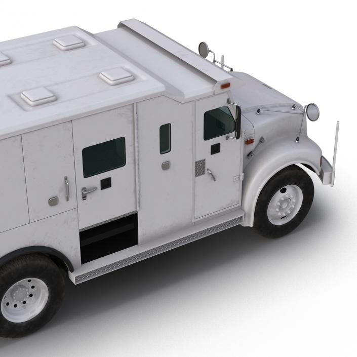 3D Armored Cash Transport Car Rigged model