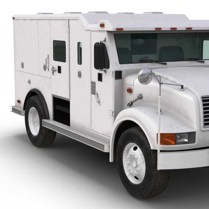 3D Armored Cash Transport Car Rigged model