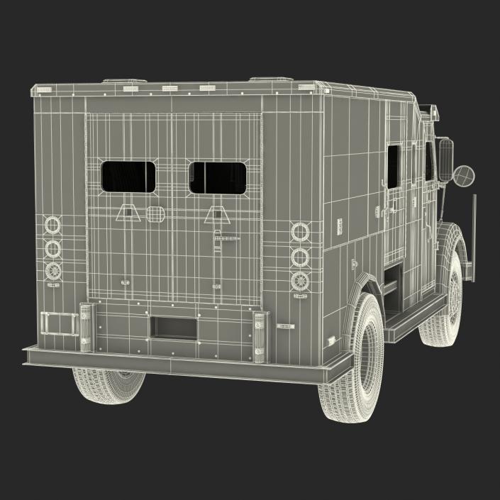 3D Armored Cash Transport Car Rigged model