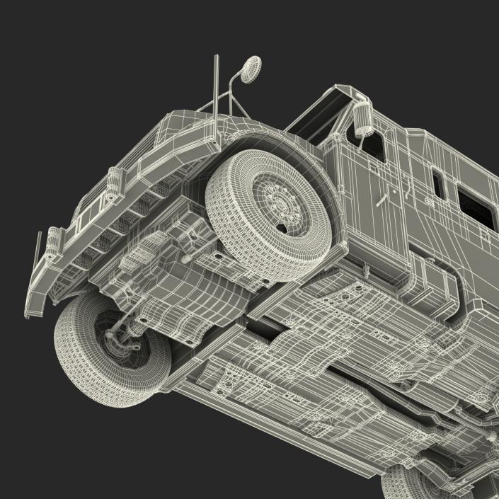 3D Armored Cash Transport Car Rigged model