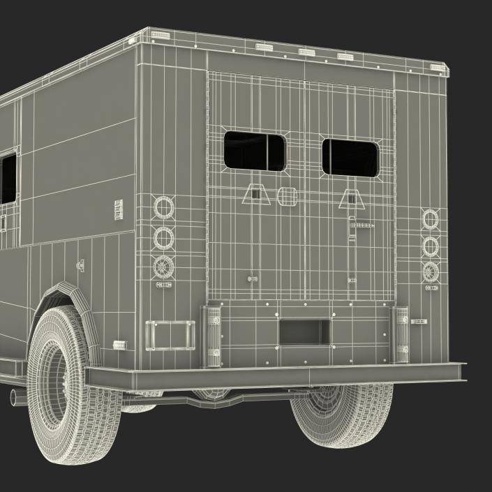 3D Armored Cash Transport Car Rigged model