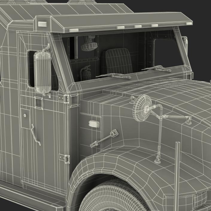 3D Armored Cash Transport Car Rigged model