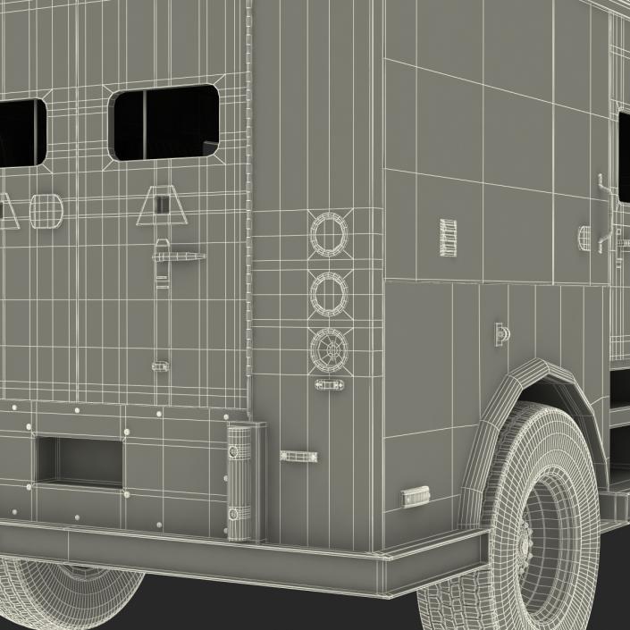 3D Armored Cash Transport Car Rigged model