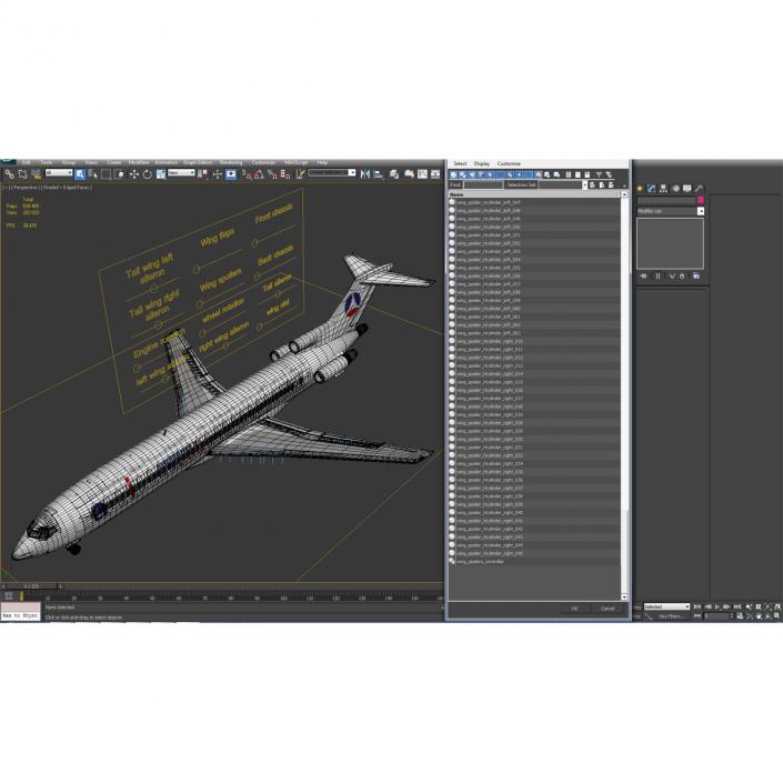 Boeing 727-200 Air France Rigged 3D