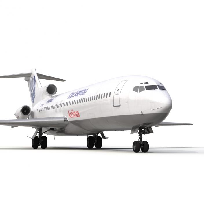 3D Boeing 727-200 Iran Aseman Rigged model