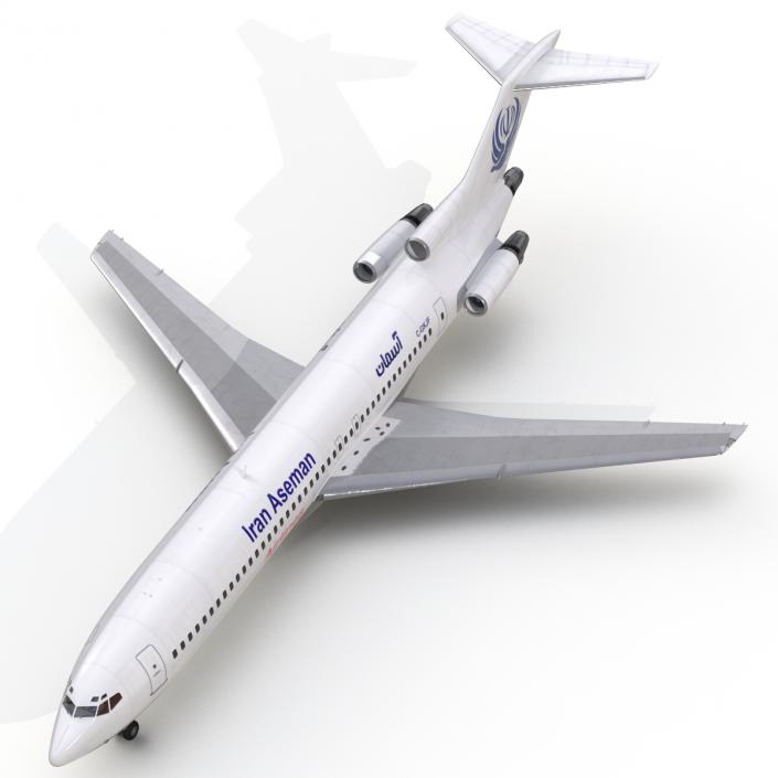 3D Boeing 727-200 Iran Aseman Rigged model