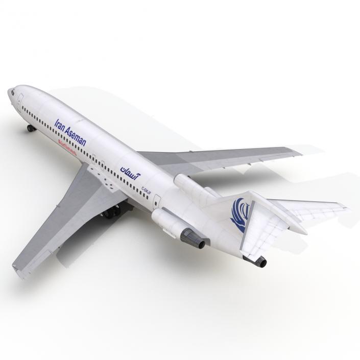 3D Boeing 727-200 Iran Aseman Rigged model