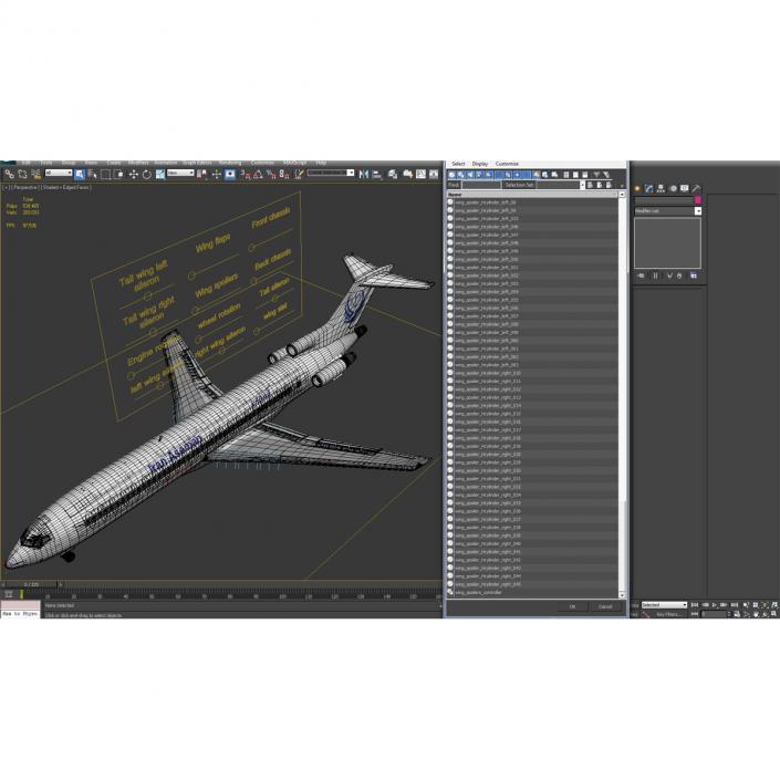 3D Boeing 727-200 Iran Aseman Rigged model