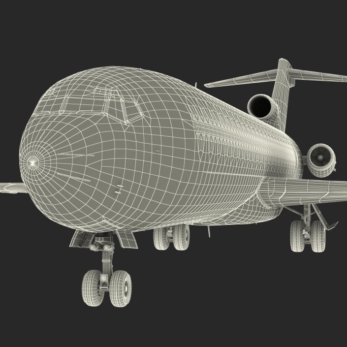 3D Boeing 727-200 Iran Aseman Rigged model