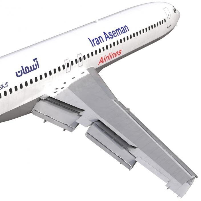 3D Boeing 727-200 Iran Aseman Rigged model