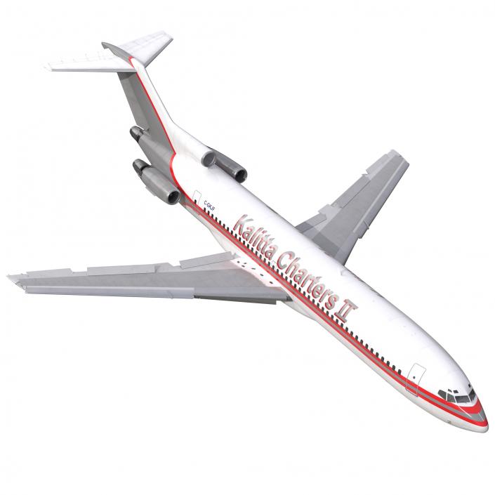 3D Boeing 727-200 Kalitta Air Rigged model