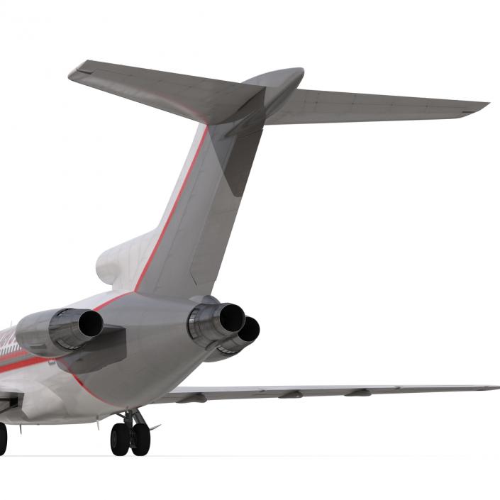 3D Boeing 727-200 Kalitta Air Rigged model