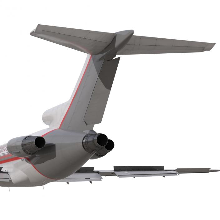 3D Boeing 727-200 Kalitta Air Rigged model